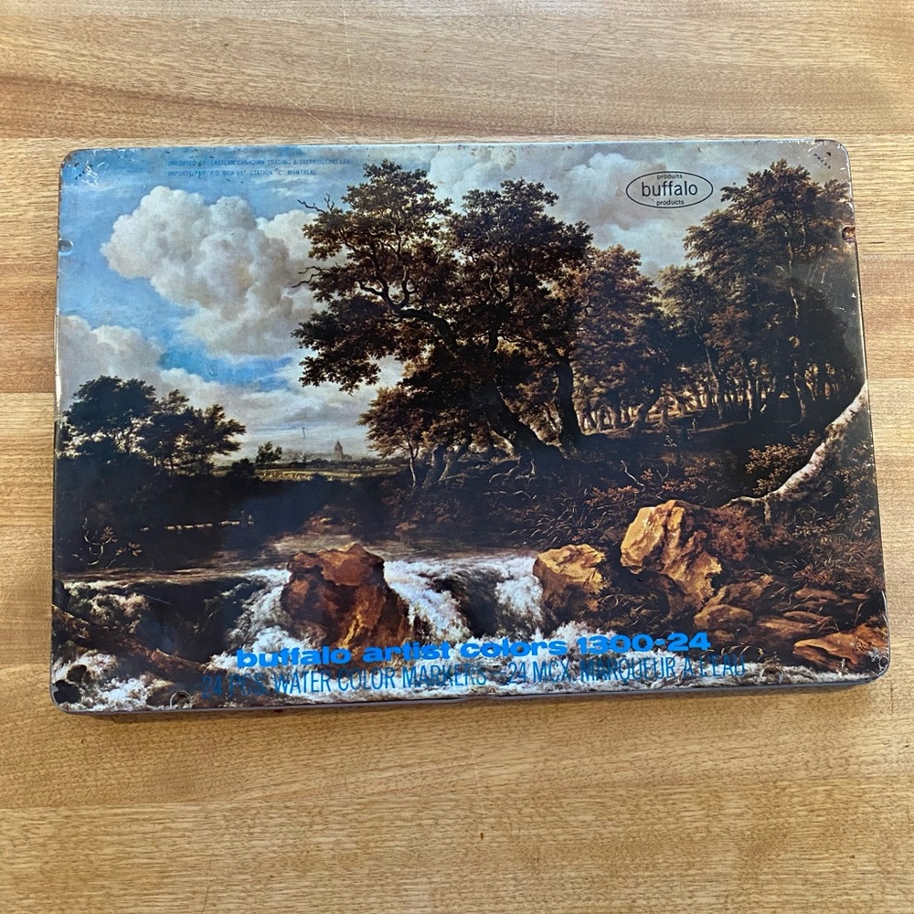 Vintage Metal Tin from Buffalo Pencils Company - Tin only
